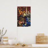 Weihnachtskrippen in festgeklemmtem Glas Poster (Küche)