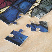 Weihnachtskrippen in festgeklemmtem Glas Puzzle (Seite)