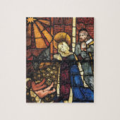 Weihnachtskrippen in festgeklemmtem Glas Puzzle (Vertikal)