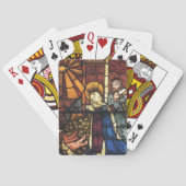 Weihnachtskrippen in festgeklemmtem Glas Spielkarten (Rückseite)