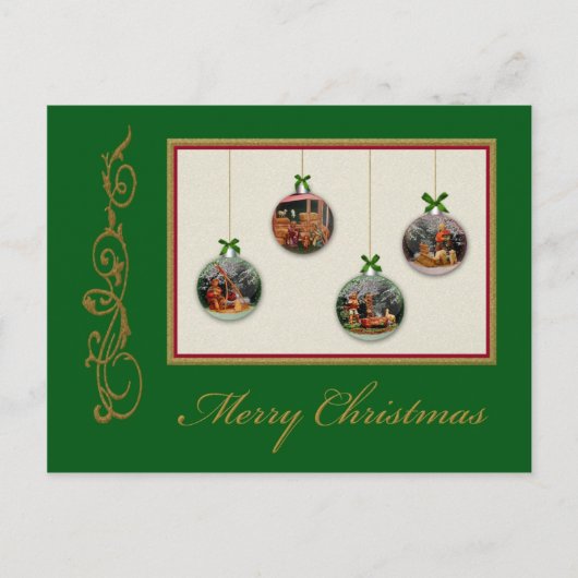 Weihnachtskrippen - individuell anpassbare Postkar Feiertagspostkarte (Vorderseite)