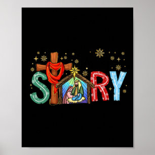 Weihnachtskrippen Jesus Cross True Story Xm Poster