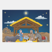 Weihnachtskrippen mit dem Baby Jesus Geschenkpapier Set (Vorderseite 2)