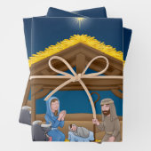 Weihnachtskrippen mit dem Baby Jesus Geschenkpapier Set (Beispiel)