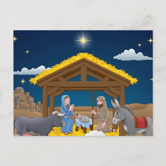 Weihnachtskrippen mit dem Baby Jesus Postkarte (Vorderseite)