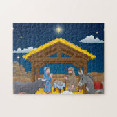 Weihnachtskrippen mit dem Baby Jesus Puzzle (Horizontal)