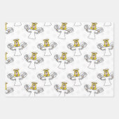 Weihnachtskrippen-Muster Geschenkpapier Set (Vorderseite)