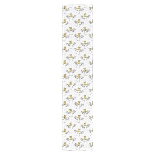 Weihnachtskrippen-Muster Kurzer Tischläufer (Vorderseite)