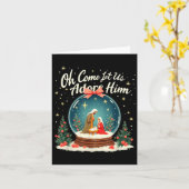 Weihnachtskrippen Oh, kommen Lass uns Adore Ihm Karte (Gelbe Blume)