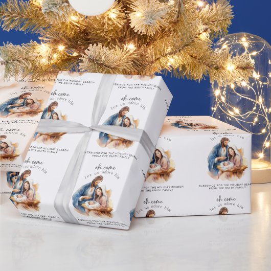 Weihnachtskrippen Papier, Heilige Familie Geschenkpapier (Feiertage)