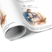 Weihnachtskrippen Papier, Heilige Familie Geschenkpapier (Rolleneckpunkt)