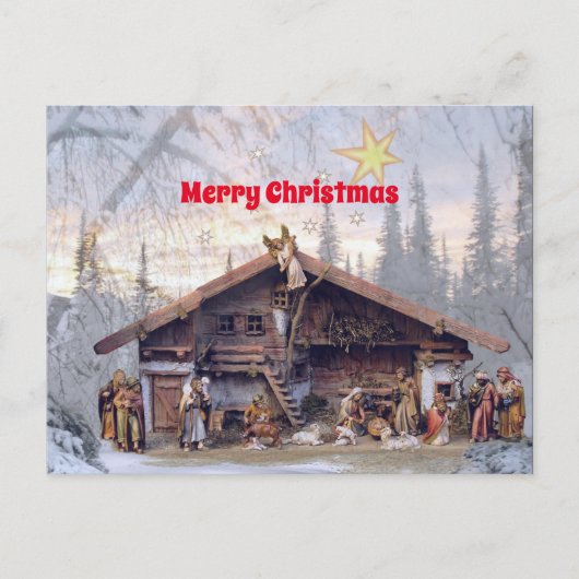 Weihnachtskrippen Postkarte (Vorderseite)