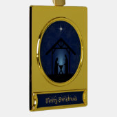 Weihnachtskrippen Religiöse Banner-Ornament Gold (Rechts)