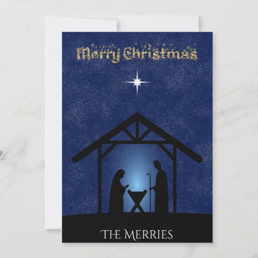 Weihnachtskrippen Religiöse Einladung (Rückseite)