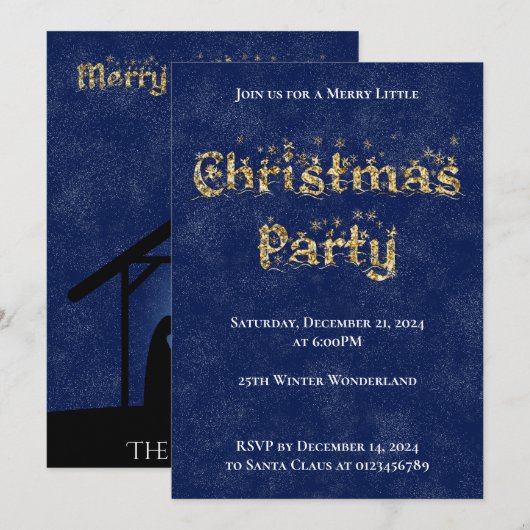 Weihnachtskrippen Religiöse Einladung (Vorne/Hinten)