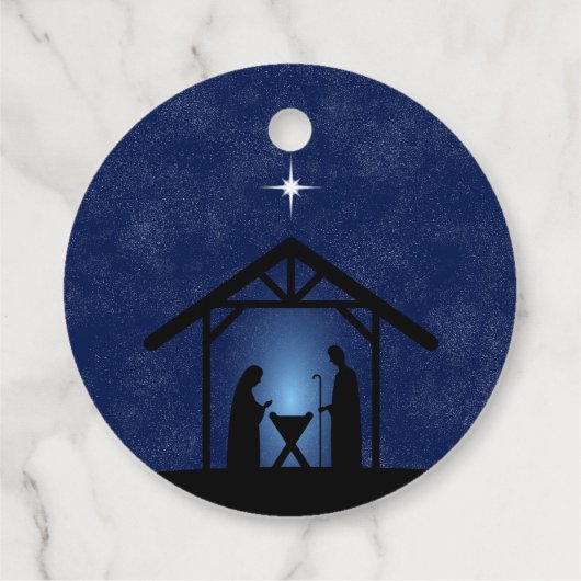 Weihnachtskrippen Religiöse Geschenkanhänger (Rückseite)