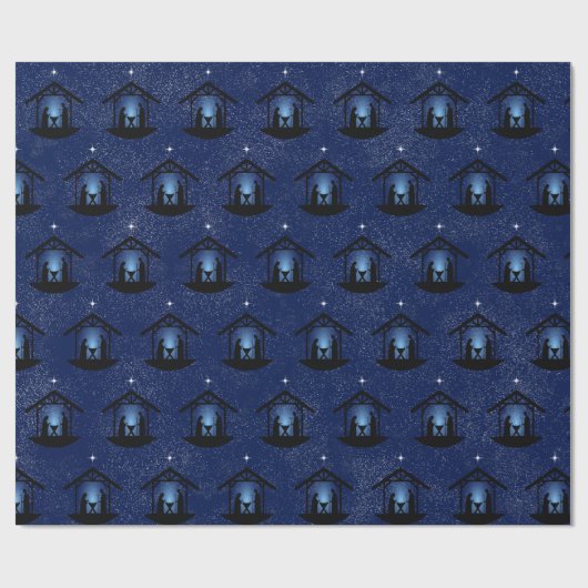 Weihnachtskrippen Religiöse Geschenkpapier (Flach)