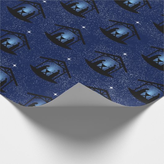 Weihnachtskrippen Religiöse Geschenkpapier (Ecke)