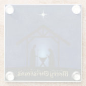 Weihnachtskrippen Religiöse Glasuntersetzer (Rückseite)
