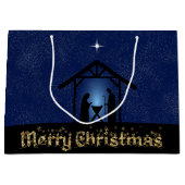 Weihnachtskrippen Religiöse Große Geschenktüte (Vorderseite)