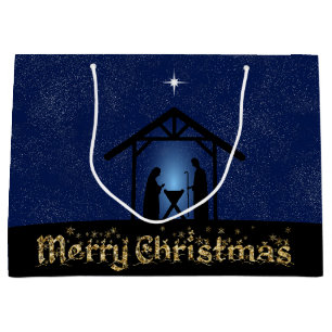 Weihnachtskrippen Religiöse Große Geschenktüte