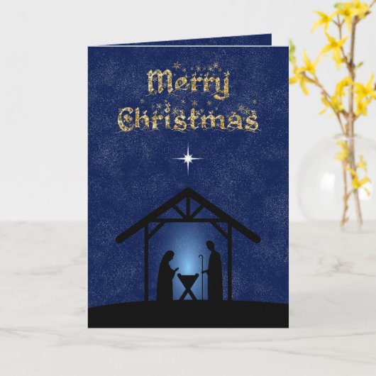 Weihnachtskrippen Religiöse Karte (Gelbe Blume)