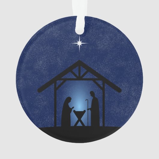 Weihnachtskrippen Religiöse Ornament (Rückseite)