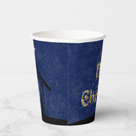 Weihnachtskrippen Religiöse Pappbecher (Rechts)