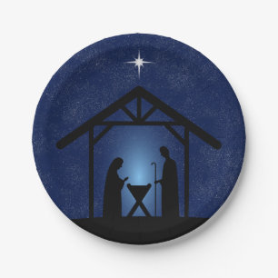 Weihnachtskrippen Religiöse Pappteller