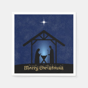 Weihnachtskrippen Religiöse Serviette