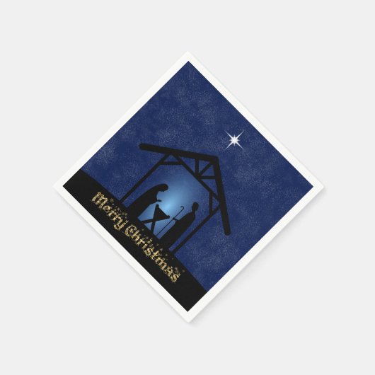 Weihnachtskrippen Religiöse Serviette (Ecke)