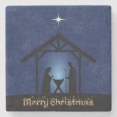 Weihnachtskrippen Religiöse Steinuntersetzer (Vorderseite)