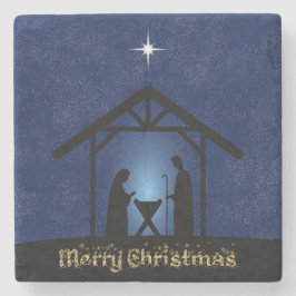 Weihnachtskrippen Religiöse Steinuntersetzer