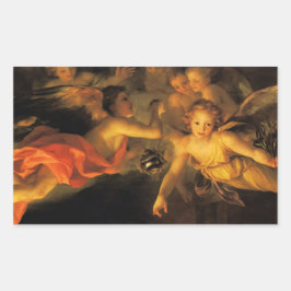 Weihnachtskrippen-Sticker Rechteckiger Aufkleber