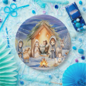 Weihnachtskrippen-Teller Pappteller (Party)