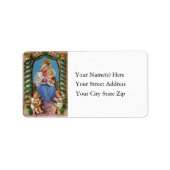 Weihnachtskrippen-Vintages Adressetikett (Vorne)