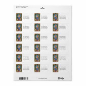 Weihnachtskrippen-Vintages Adressetikett (Vorne)