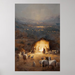 Weihnachtskrippen-Wandkunst Weihnachtskrippen-Kuns Poster