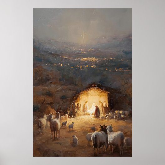 Weihnachtskrippen-Wandkunst Weihnachtskrippen-Kuns Poster (Vorne)
