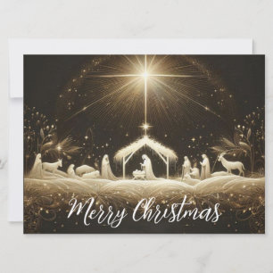 Weihnachtskrippen-Weihnachtskarte Feiertagskarte