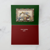 Weihnachtskrippen-Weihnachtskarte Feiertagskarte (Innenseite)