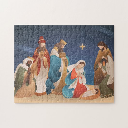 Weihnachtskrippen-Weihnachtsrätsel Puzzle (Horizontal)