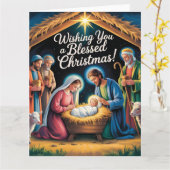 Weihnachtskrippengruß Karte (Gelbe Blume)