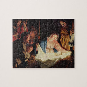Weihnachtskrippenstall Bethlehem Vater Baby Jesus Puzzle