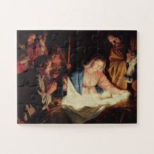 Weihnachtskrippenstall Bethlehem Vater Baby Jesus Puzzle