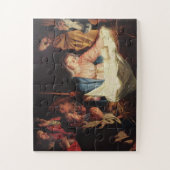Weihnachtskrippenstall Bethlehem Vater Baby Jesus Puzzle (Vertikal)