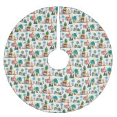 Weihnachtskrippenszene Ecru handgezeichnetes Weihn Polyester Weihnachtsbaumdecke (Vorderseite)