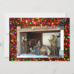 Weihnachtskrippenszene Feiertagskarte