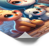 Weihnachtskrippenszene Poster (Ecke)