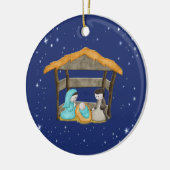 Weihnachtskrippenverzierung Keramikornament (Links)